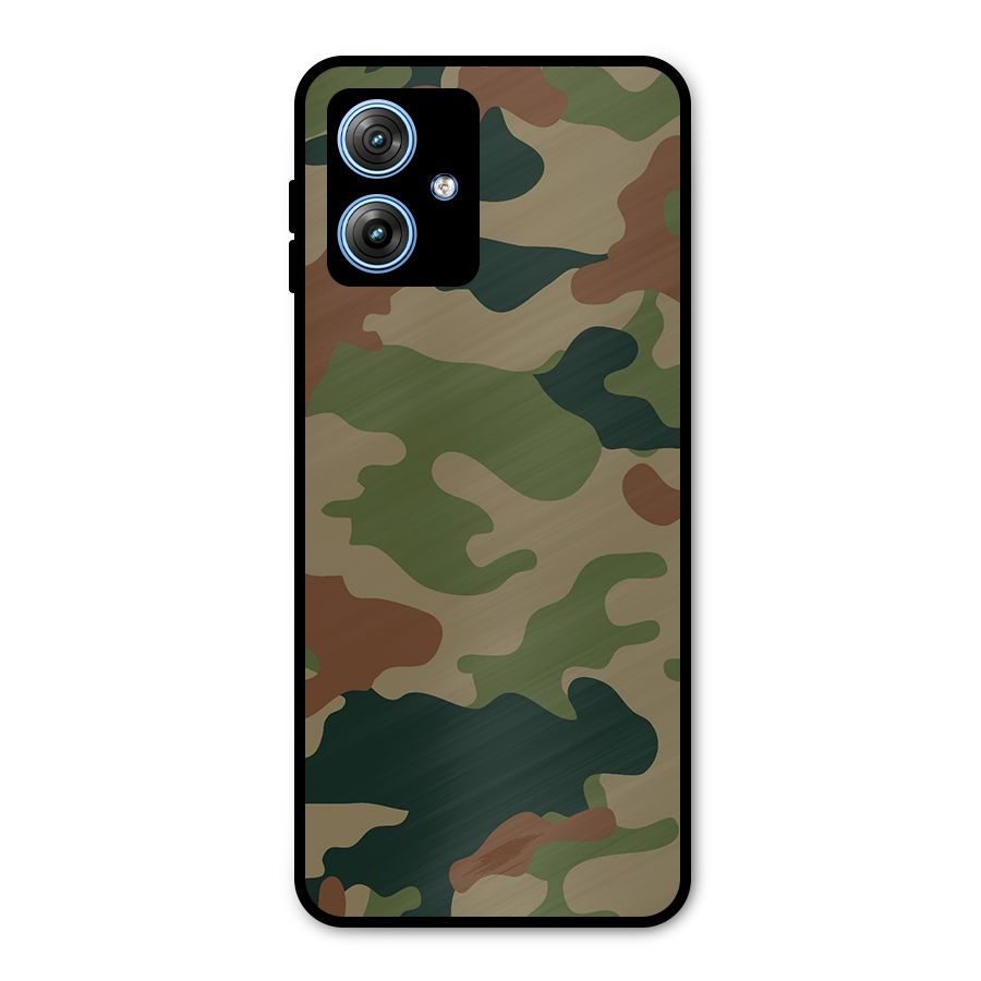 Army Camouflage Metal Back Case for Moto G54
