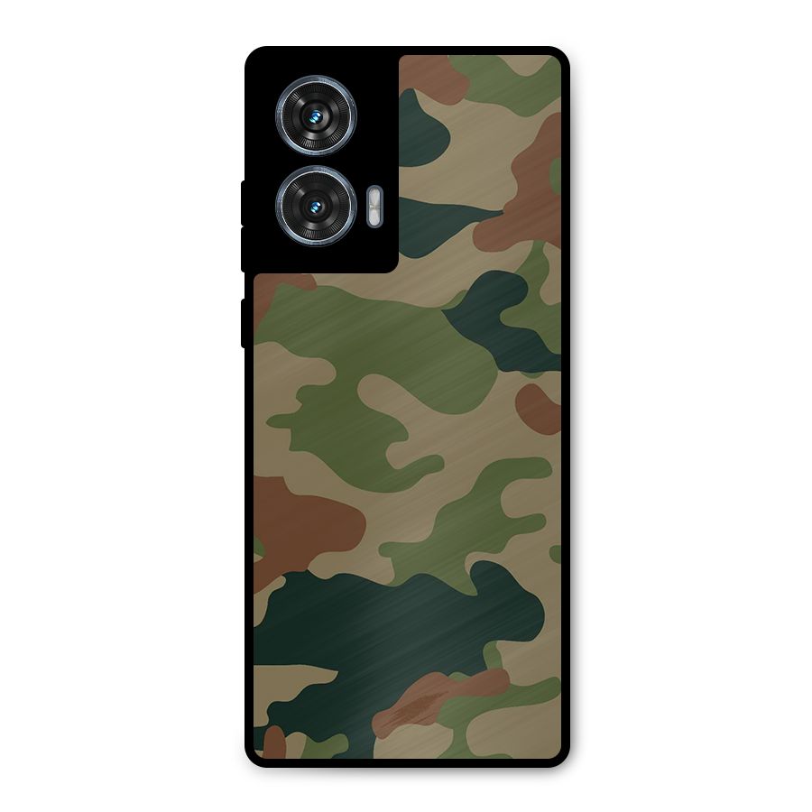 Army Camouflage Metal Back Case for Motorola Edge 50 Fusion