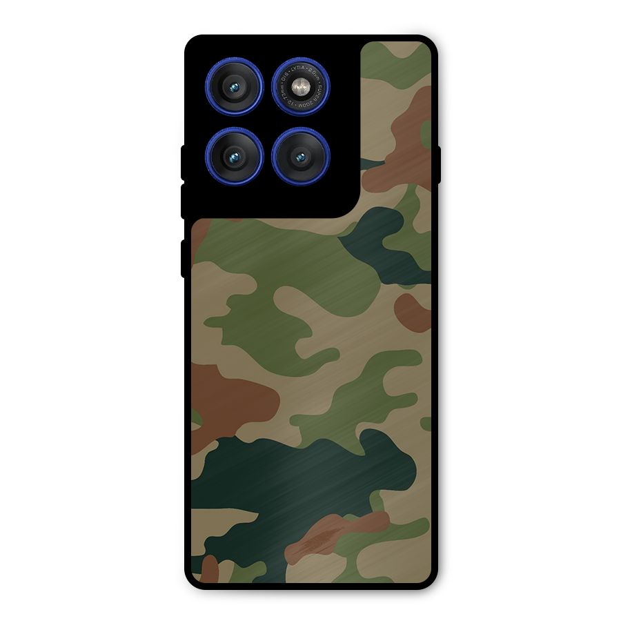 Army Camouflage Metal Back Case for Motorola Edge 60 Pro