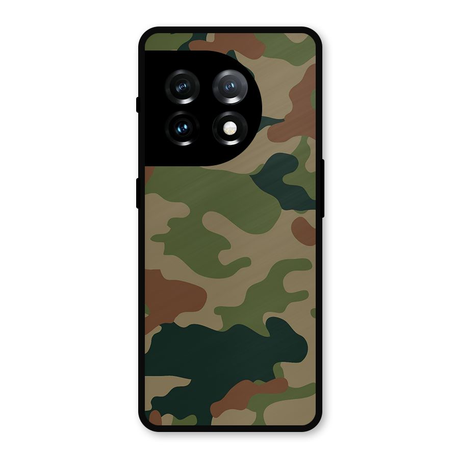 Army Camouflage Metal Back Case for OnePlus 11