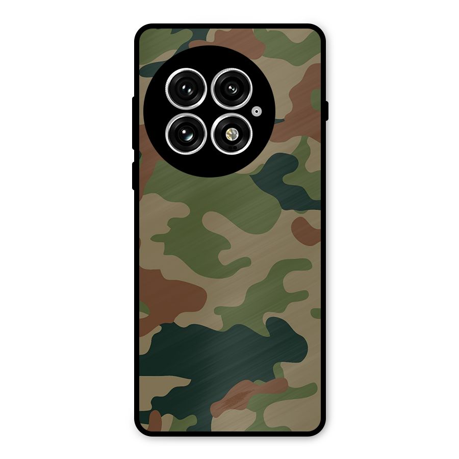 Army Camouflage Metal Back Case for OnePlus 13
