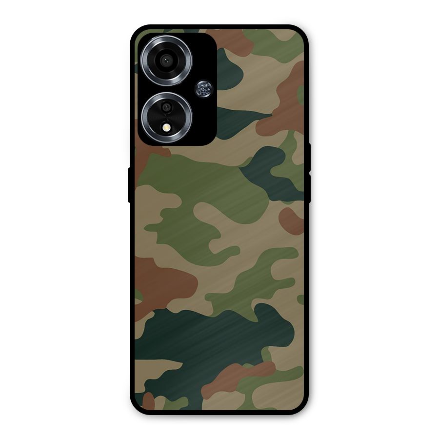 Army Camouflage Metal Back Case for Oppo A59