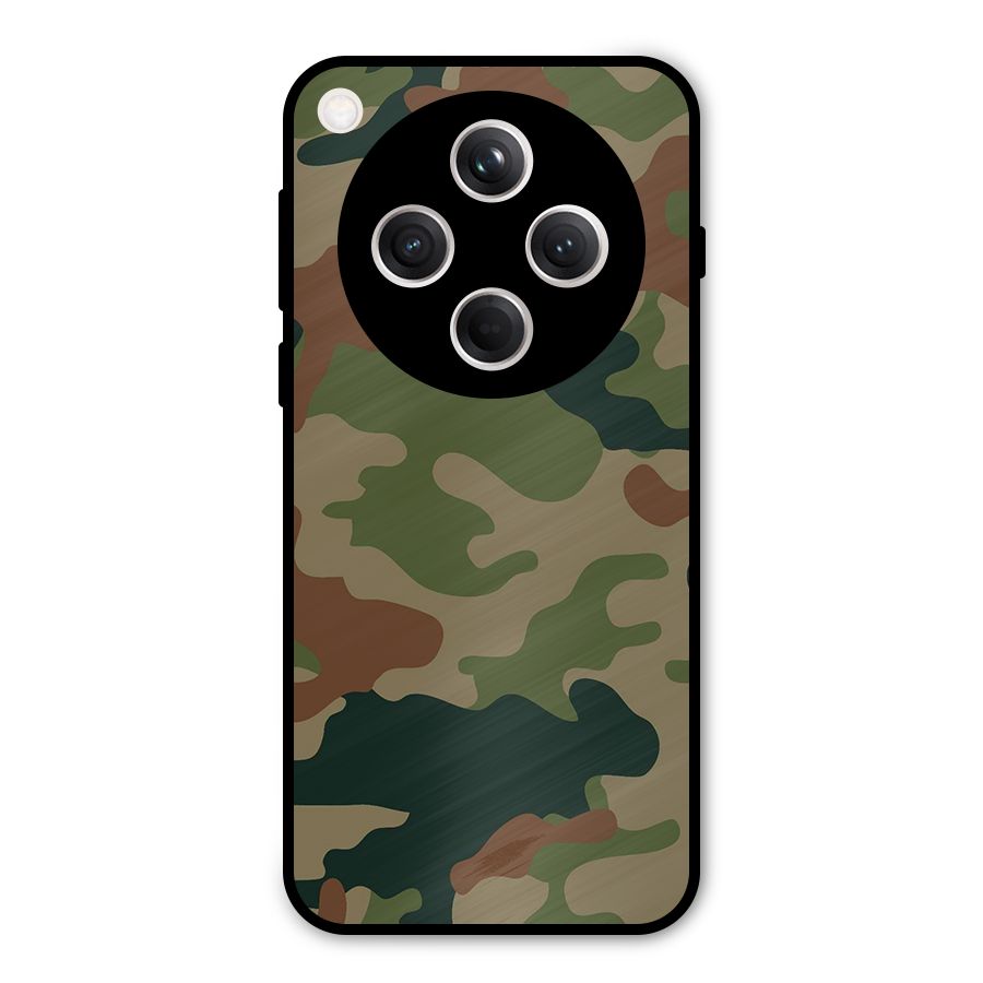 Army Camouflage Metal Back Case for Oppo Find X8