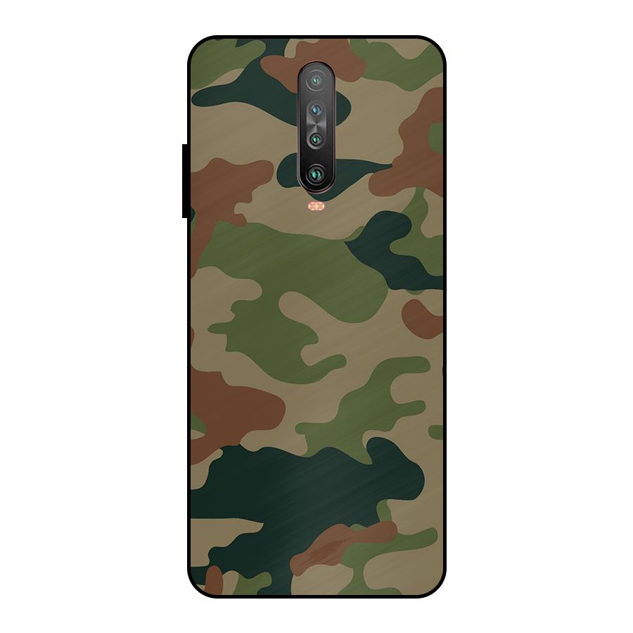 Army Camouflage Metal Back Case for Poco X2