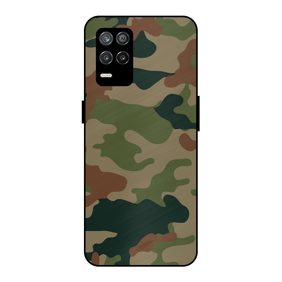 Army Camouflage Metal Back Case for Realme 9 5G
