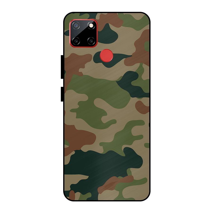 Army Camouflage Metal Back Case for Realme C12