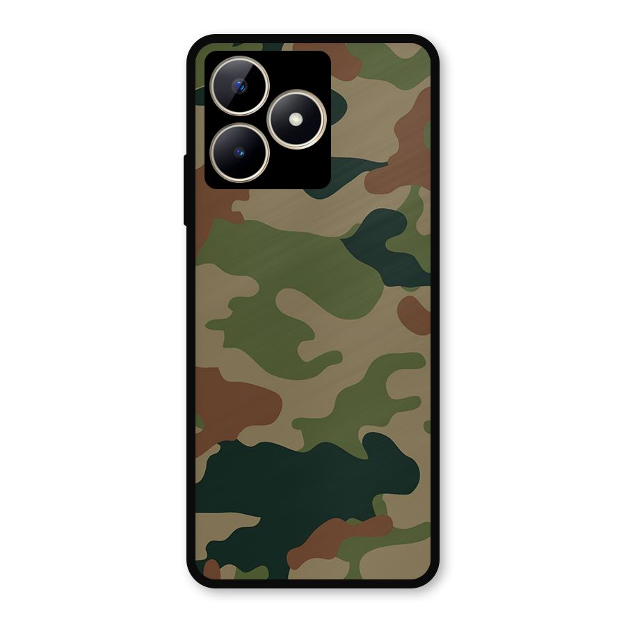 Army Camouflage Metal Back Case for Realme C53