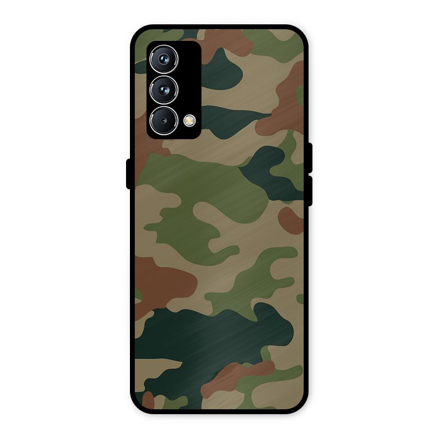 Army Camouflage Metal Back Case for Realme GT Master Edition