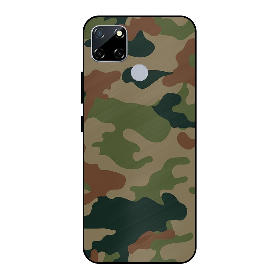 Army Camouflage Metal Back Case for Realme Narzo 30A