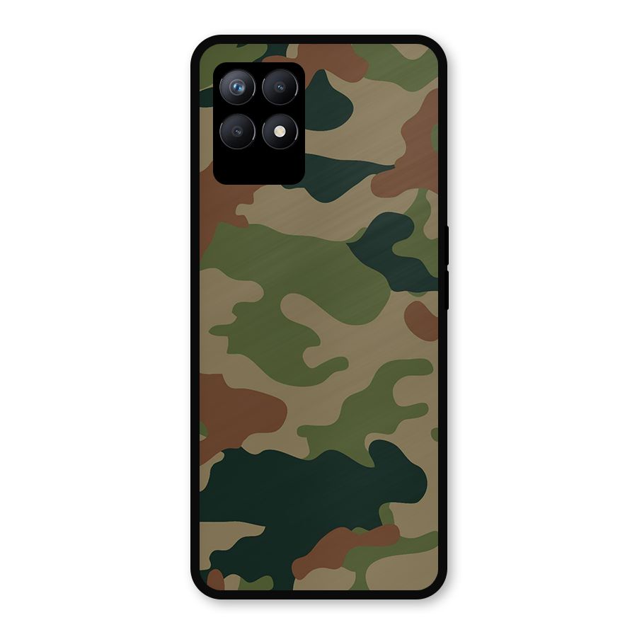 Army Camouflage Metal Back Case for Realme Narzo 50