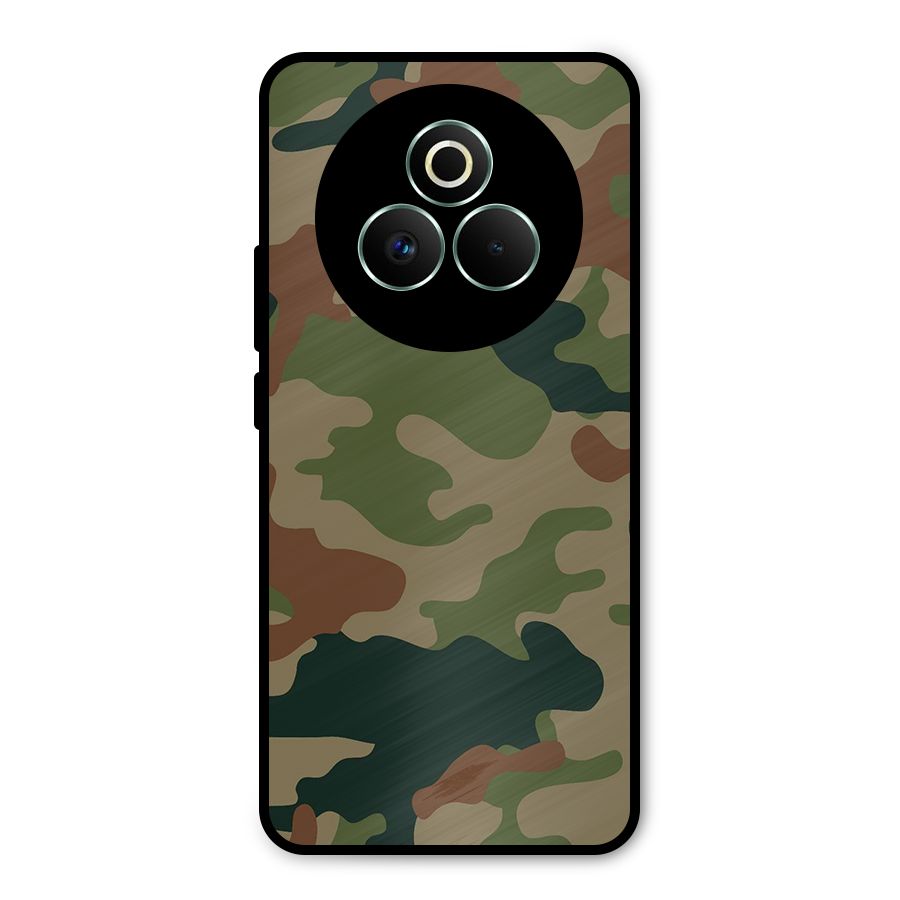 Army Camouflage Metal Back Case for Realme P3 Pro