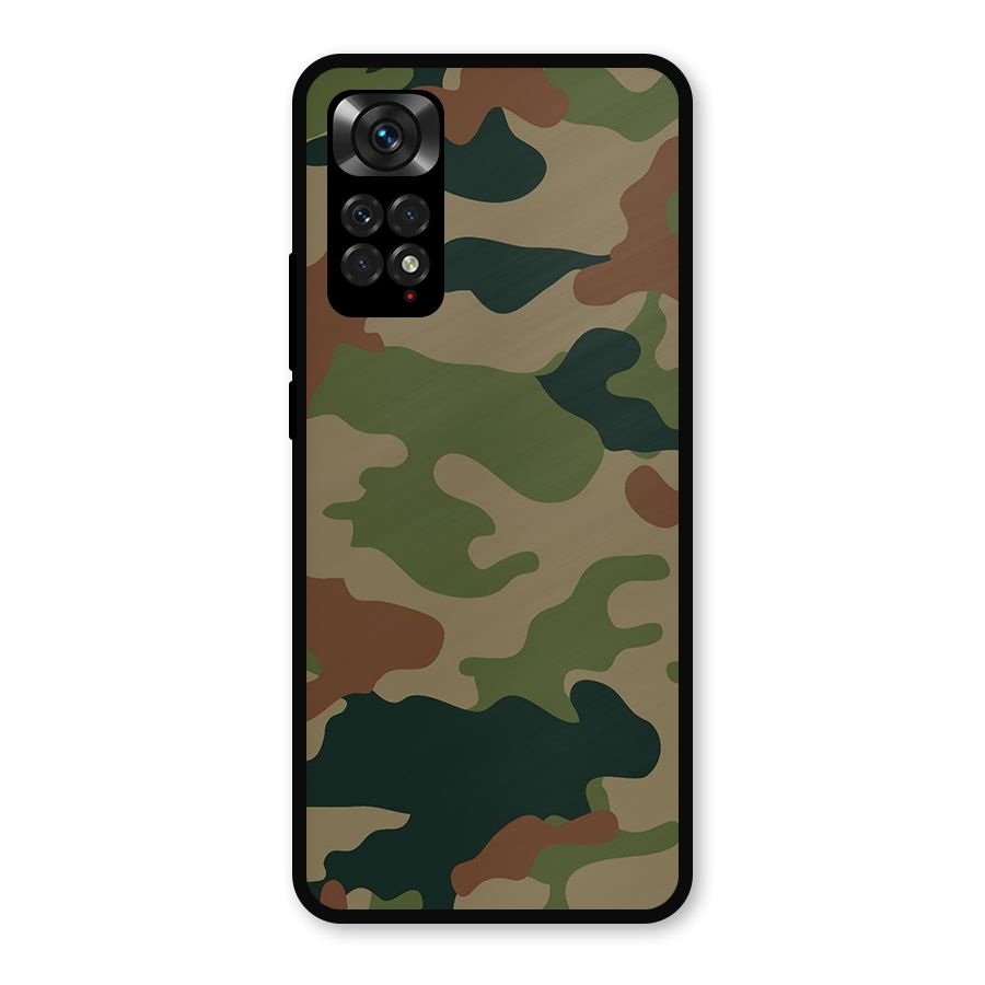 Army Camouflage Metal Back Case for Redmi Note 11s
