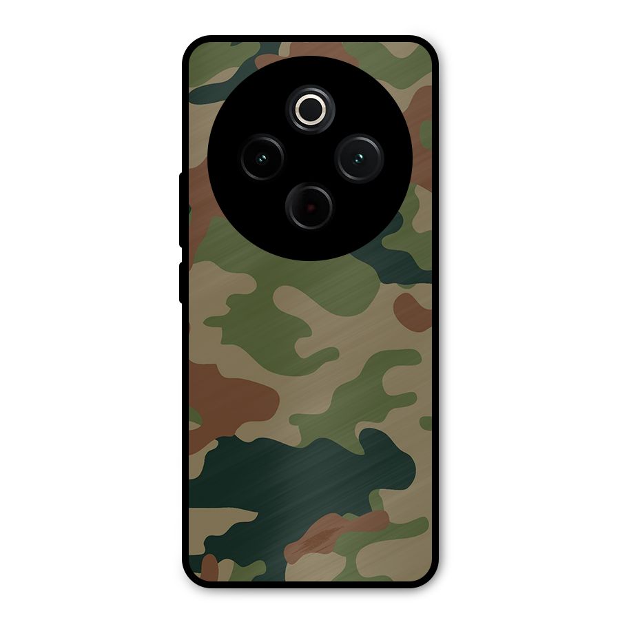 Army Camouflage Metal Back Case for Vivo T4