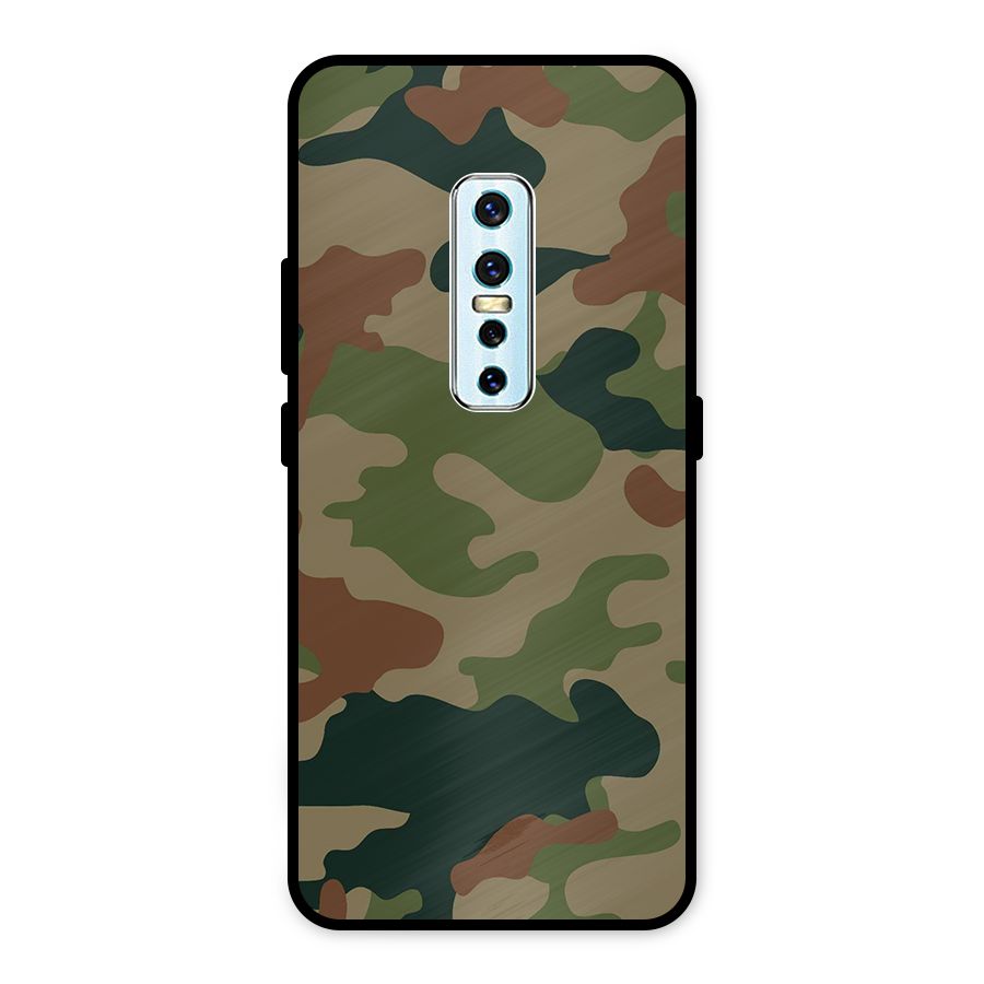 Army Camouflage Metal Back Case for Vivo V17 Pro