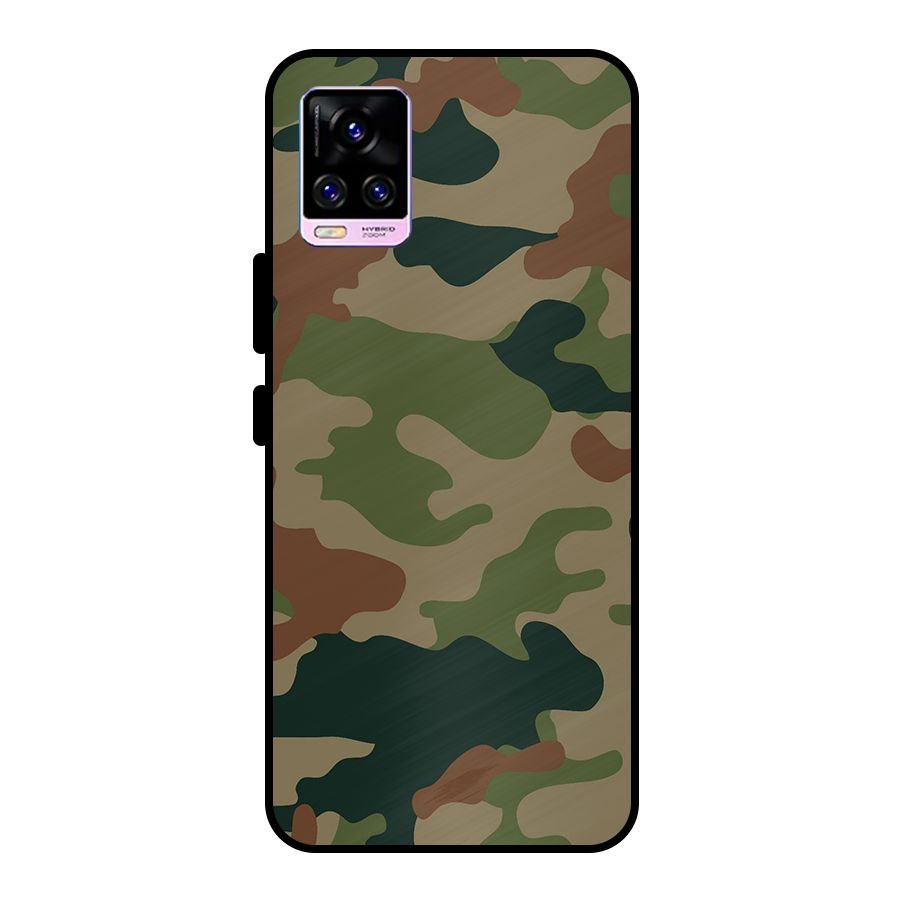 Army Camouflage Metal Back Case for Vivo V20 Pro