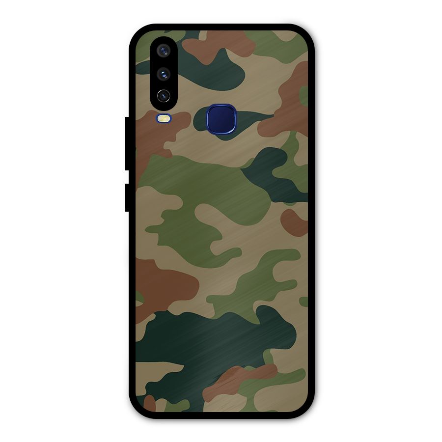 Army Camouflage Metal Back Case for Vivo Y15