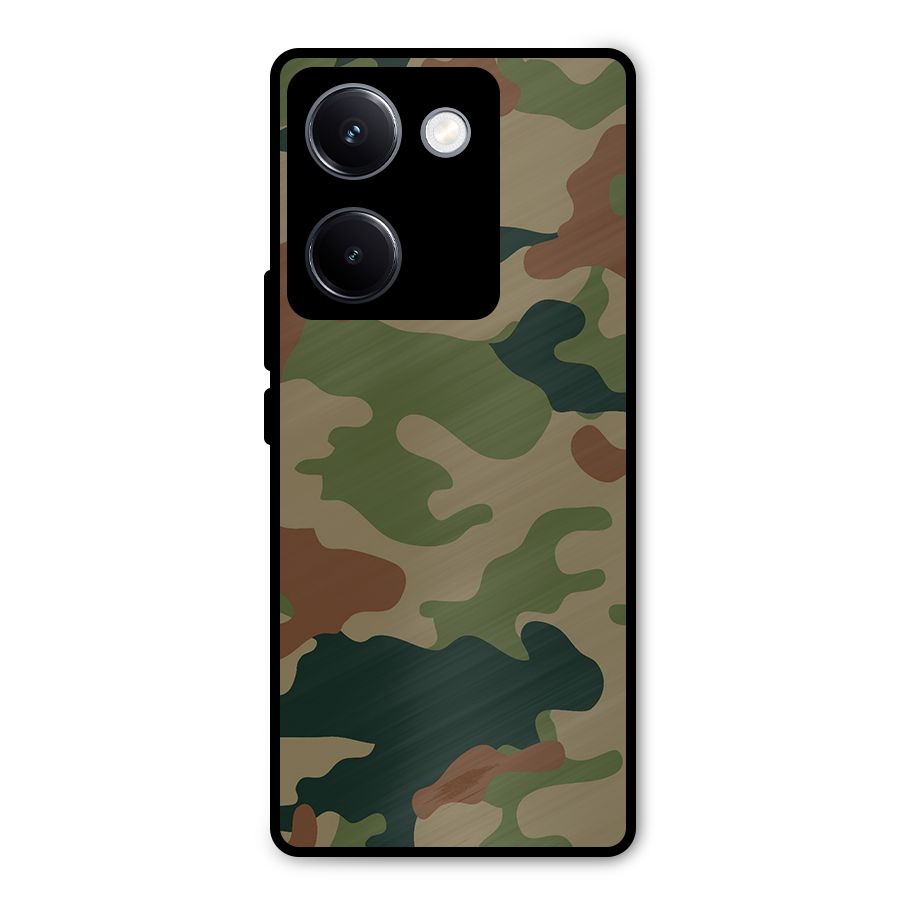 Army Camouflage Metal Back Case for Vivo Y300 Plus
