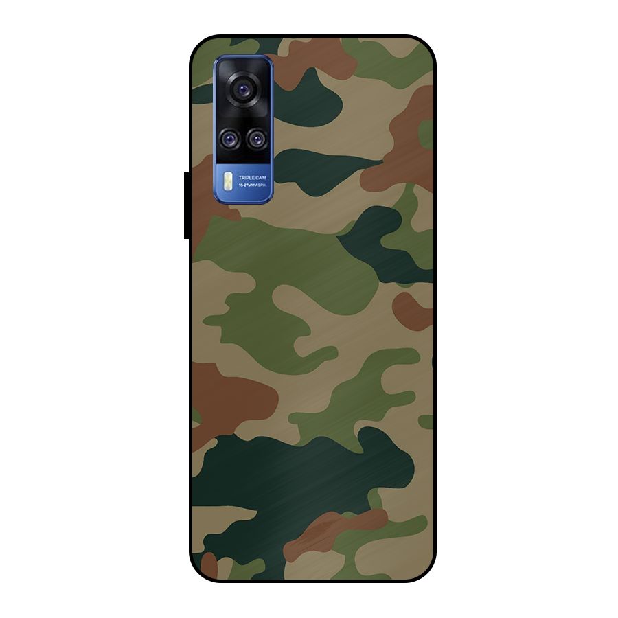 Army Camouflage Metal Back Case for Vivo Y51