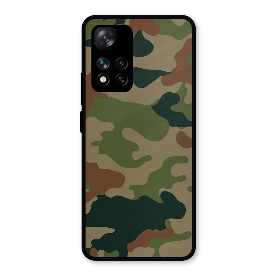 Army Camouflage Metal Back Case for Xiaomi 11i Hypercharge 5G