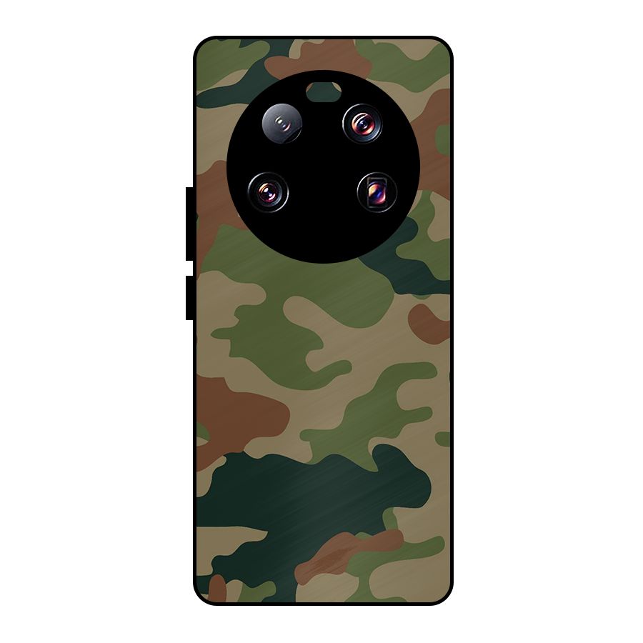 Army Camouflage Metal Back Case for Xiaomi 13 Ultra