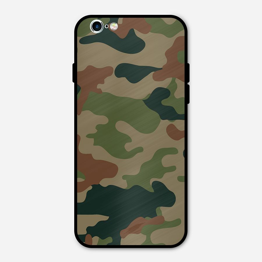 Army Camouflage Metal Back Case for iPhone 6 6s
