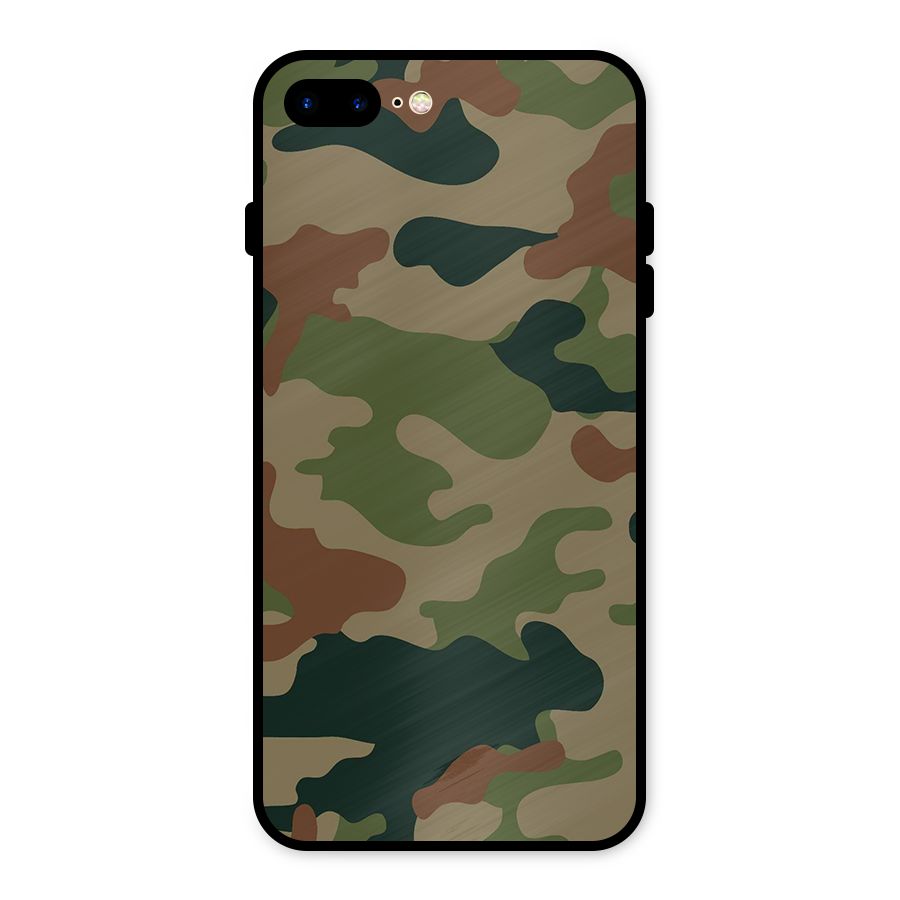 Army Camouflage Metal Back Case for iPhone 7 Plus