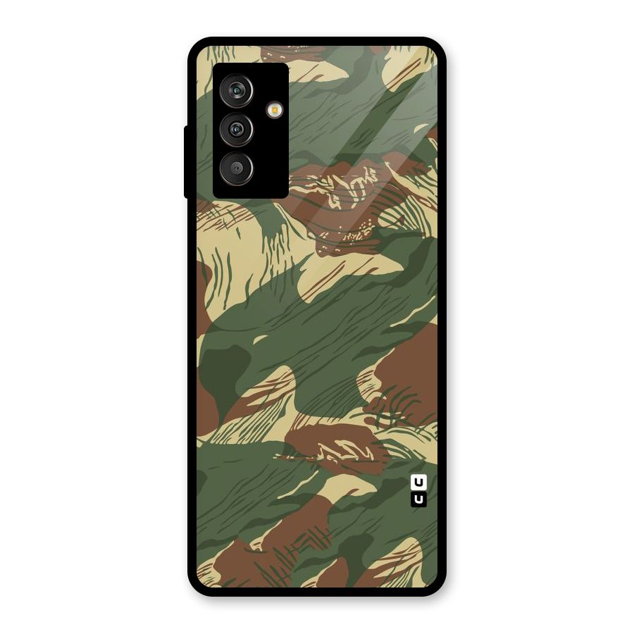 Army Design Glass Back Case for Galaxy M13