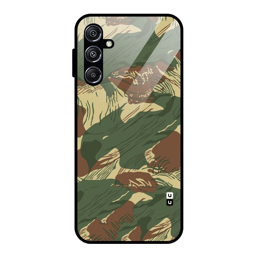Army Design Glass Back Case for Galaxy M34 5G