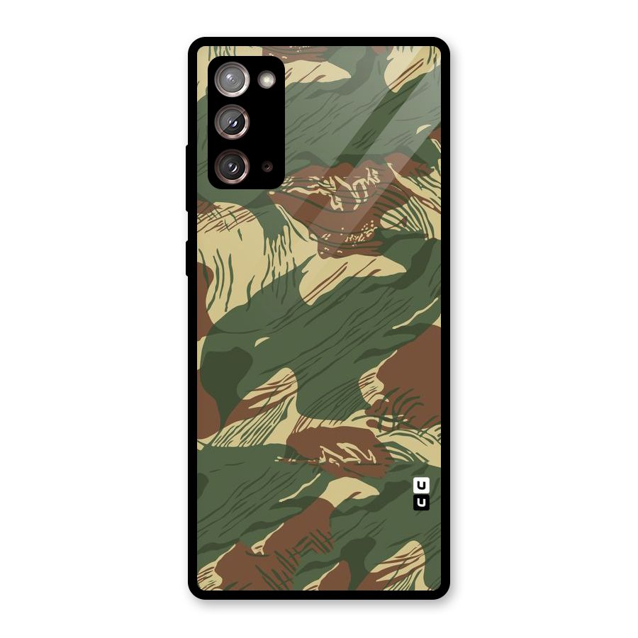 Army Design Glass Back Case for Galaxy Note 20
