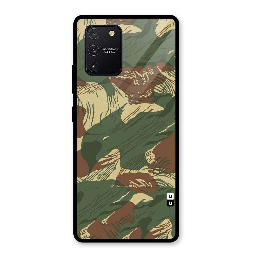 Army Design Glass Back Case for Galaxy S10 Lite
