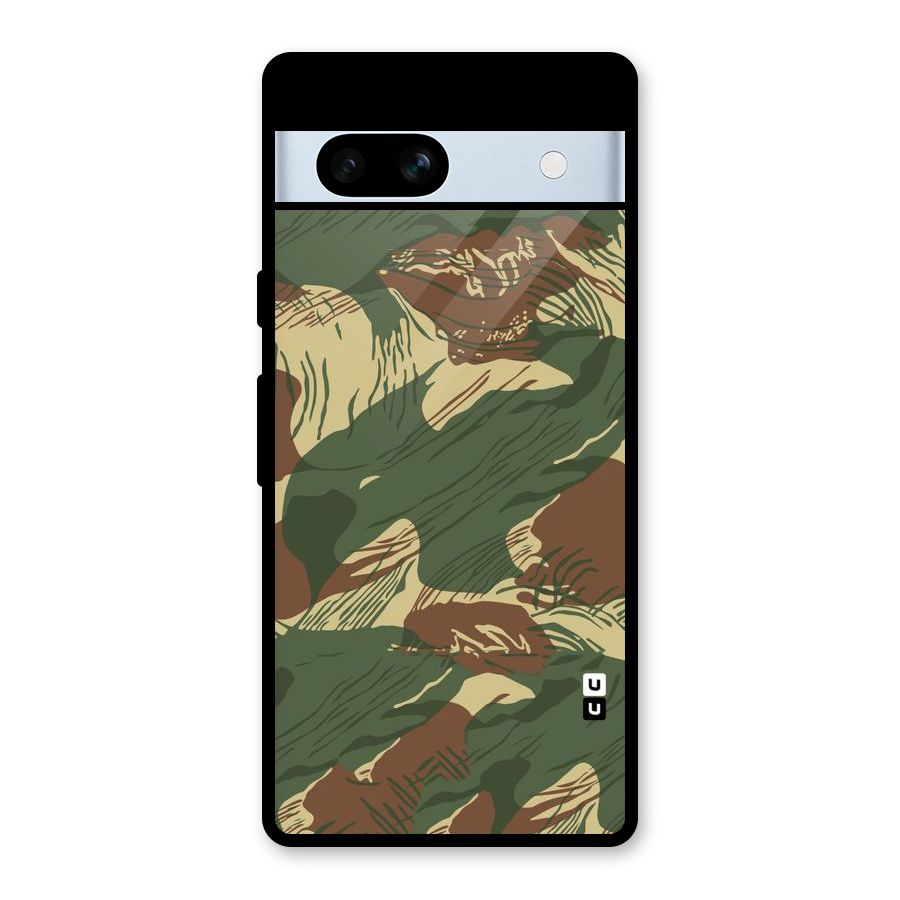 Army Design Glass Back Case for Google Pixel 7a