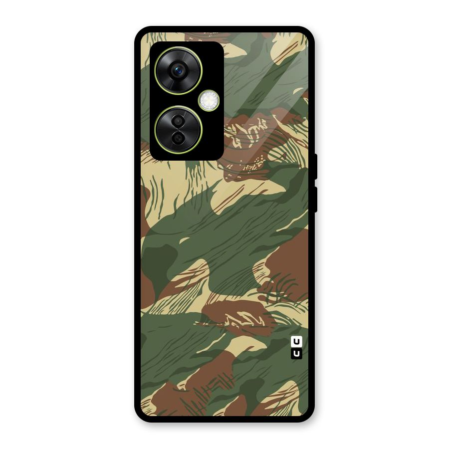 Army Design Glass Back Case for OnePlus Nord CE 3 Lite