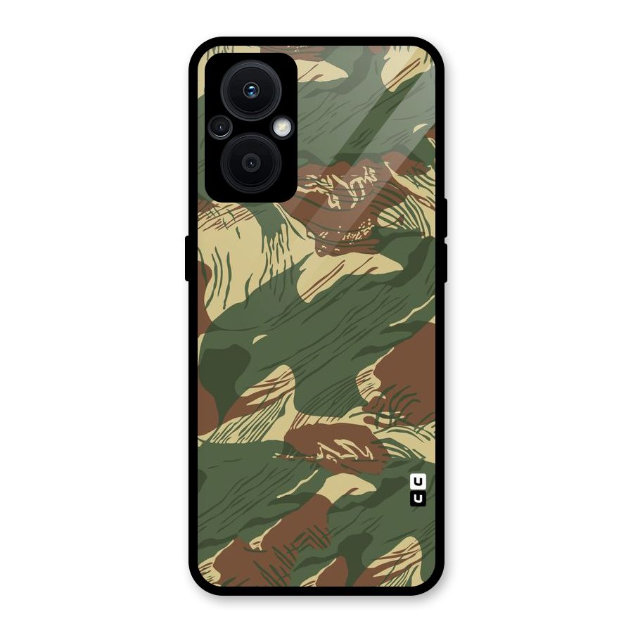 Army Design Glass Back Case for Oppo F21s Pro 5G