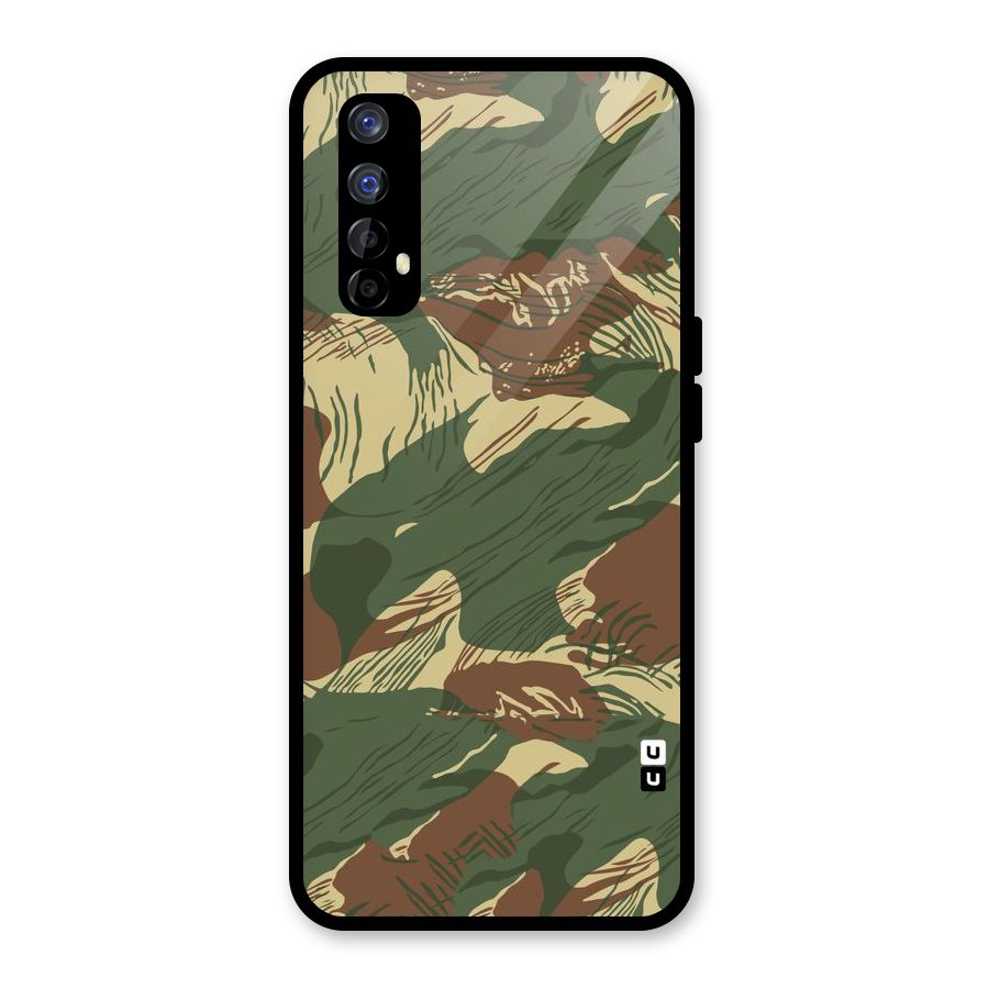 Army Design Glass Back Case for Realme 7