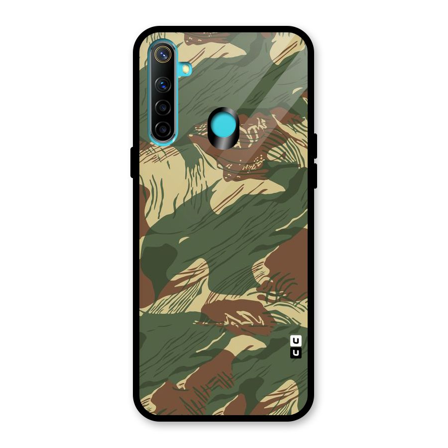 Army Design Glass Back Case for Realme Narzo 10