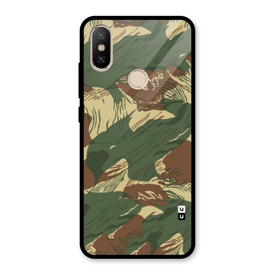 Army Design Glass Back Case for Redmi A2