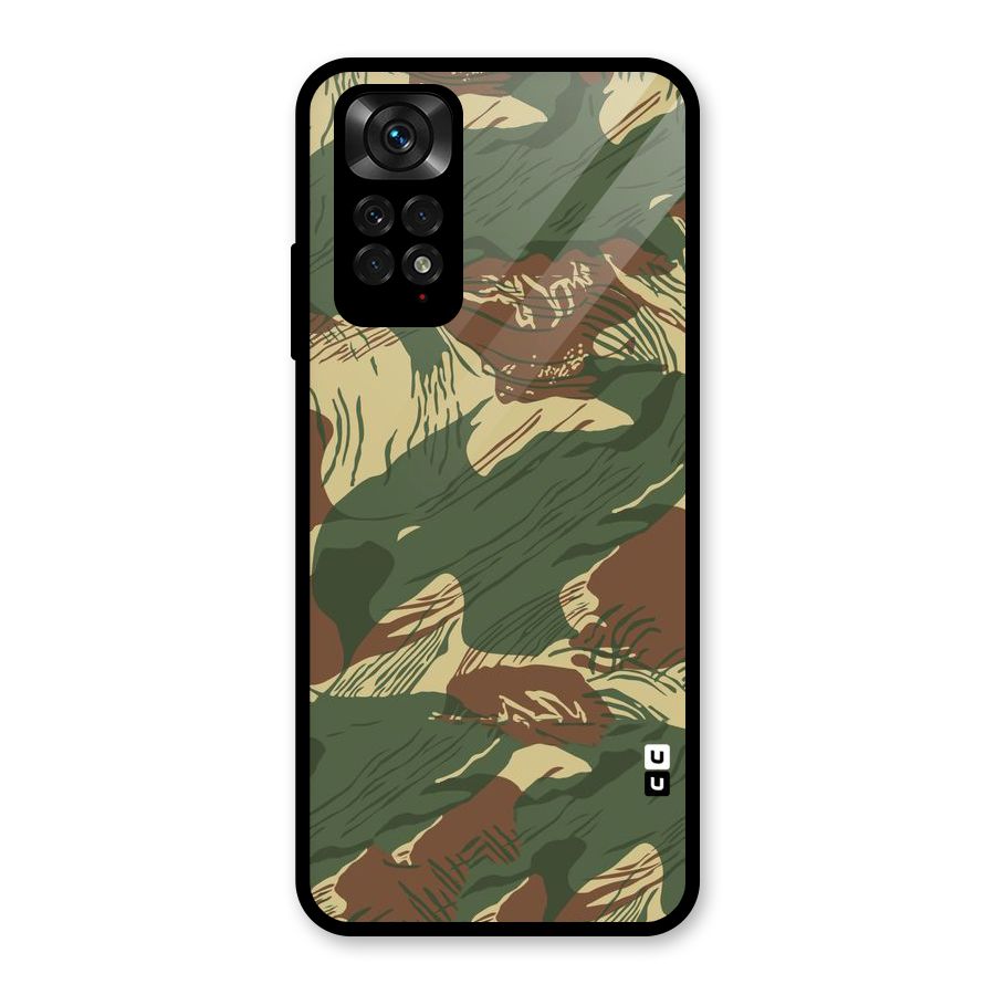 Army Design Glass Back Case for Redmi Note 11S