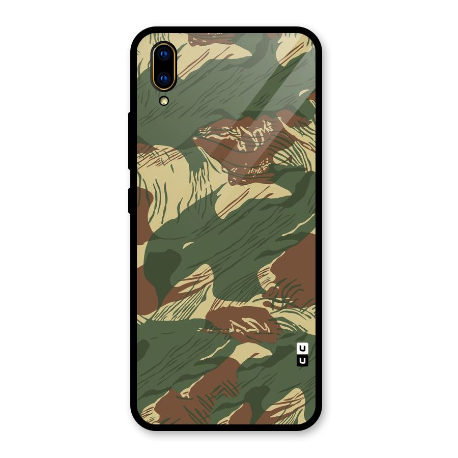 Army Design Glass Back Case for Vivo V11 Pro