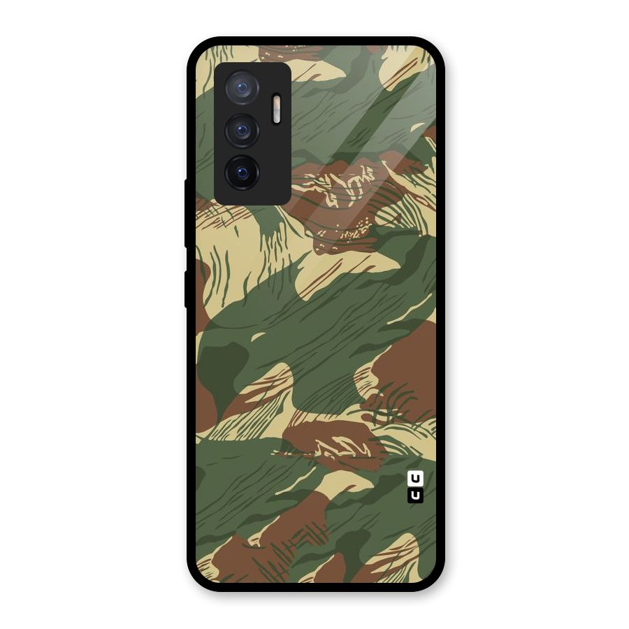 Army Design Glass Back Case for Vivo V23e
