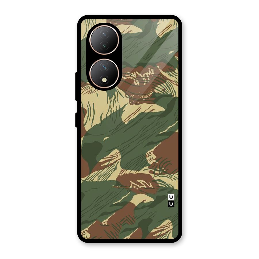 Army Design Glass Back Case for Vivo Y100A