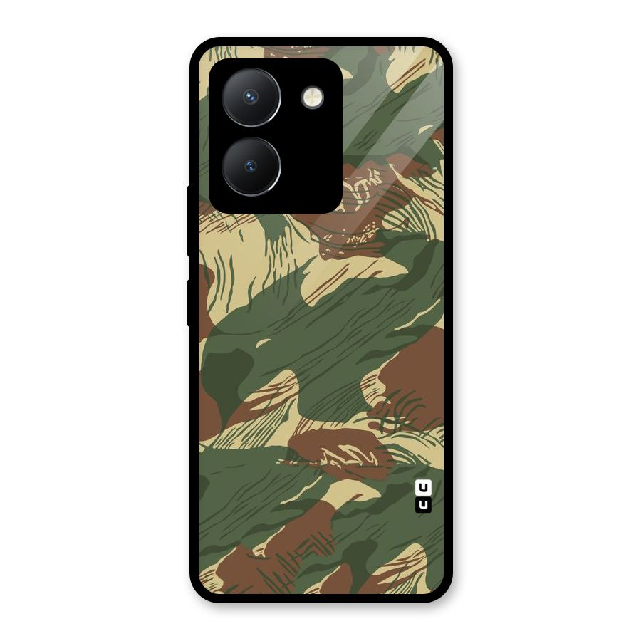 Army Design Glass Back Case for Vivo Y36