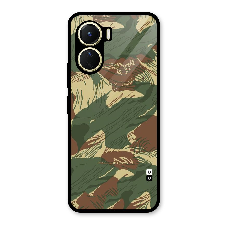 Army Design Glass Back Case for Vivo Y56