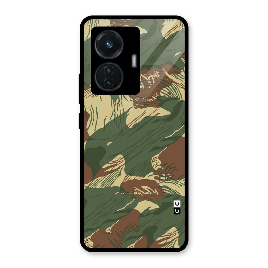 Army Design Glass Back Case for iQOO Z6 44W