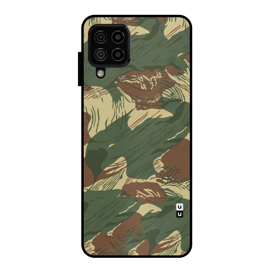 Army Design Metal Back Case for Galaxy A22 4G