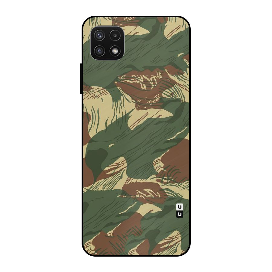Army Design Metal Back Case for Galaxy A22 5G