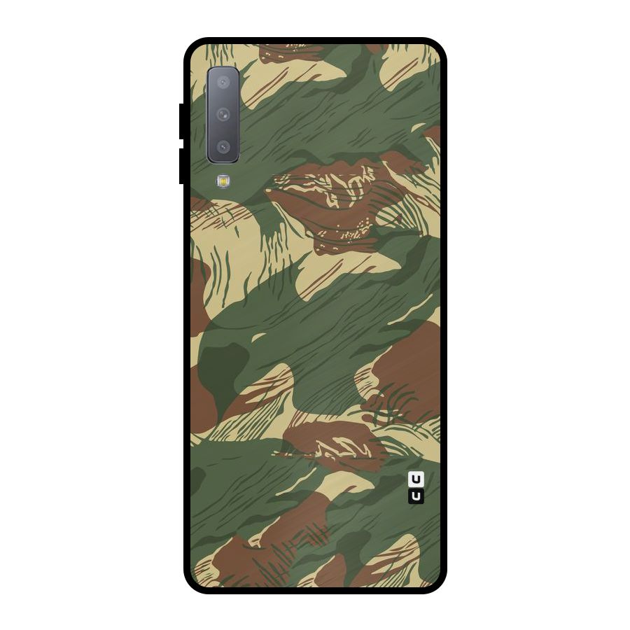 Army Design Metal Back Case for Galaxy A7 (2018)