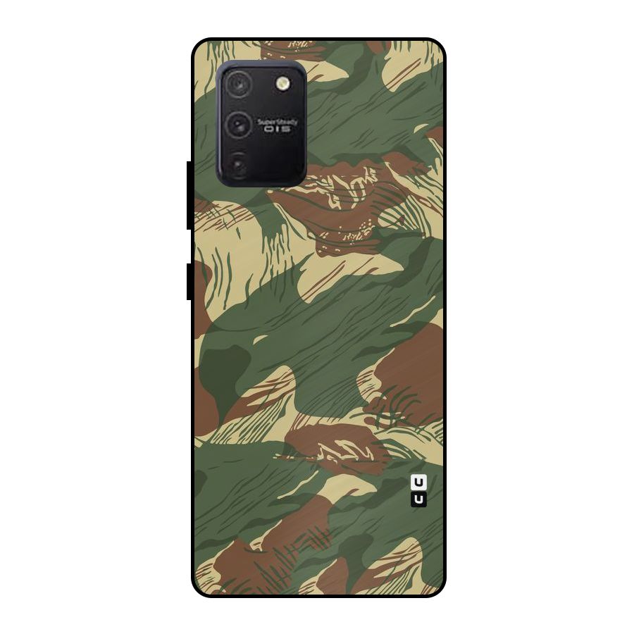 Army Design Metal Back Case for Galaxy S10 Lite