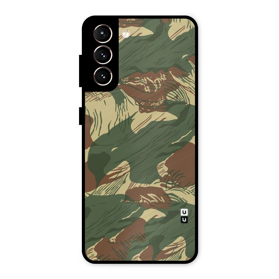 Army Design Metal Back Case for Galaxy S21 5G