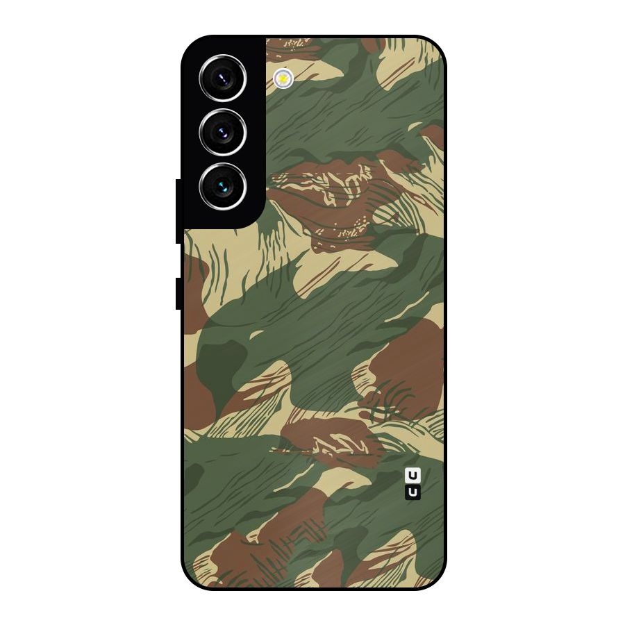 Army Design Metal Back Case for Galaxy S22 5G