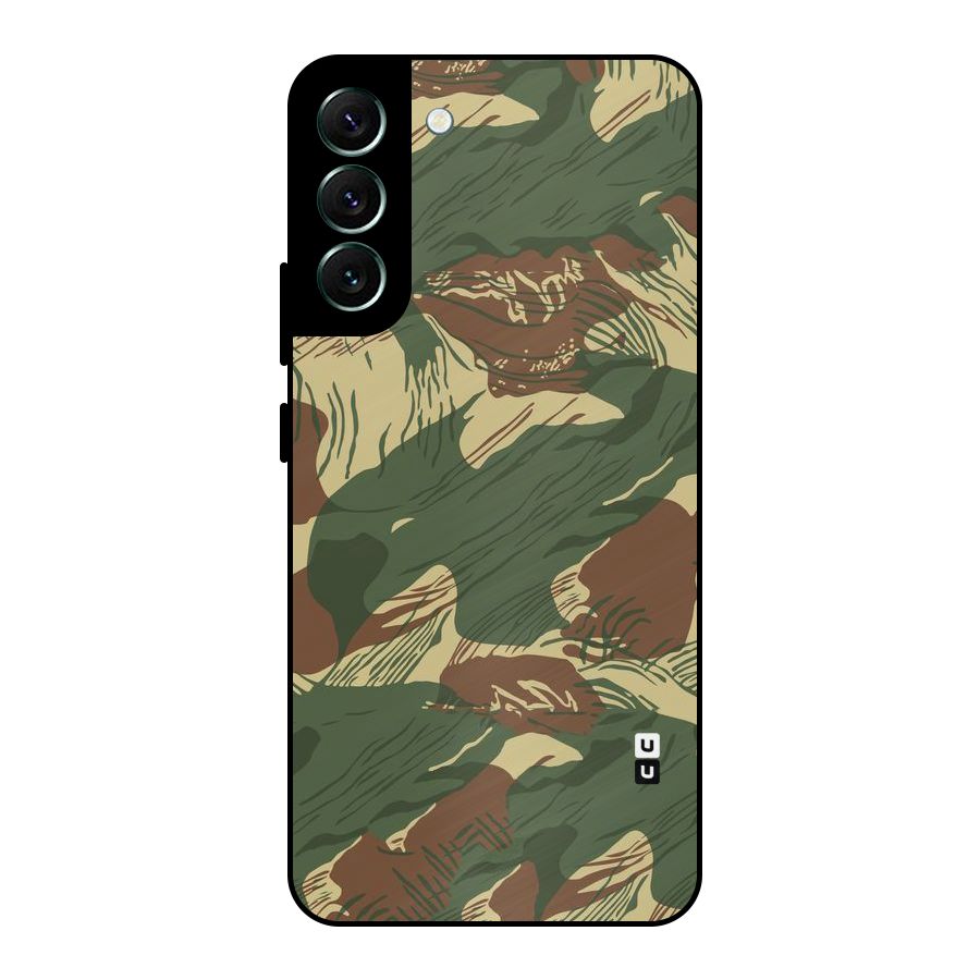Army Design Metal Back Case for Galaxy S22 Plus 5G